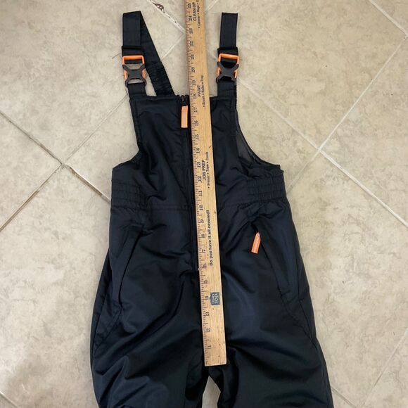 Champions Snow ski Bib overalls Kid’s S 6/7 Black Adj. double reinforced knees. - Picture 8 of 11